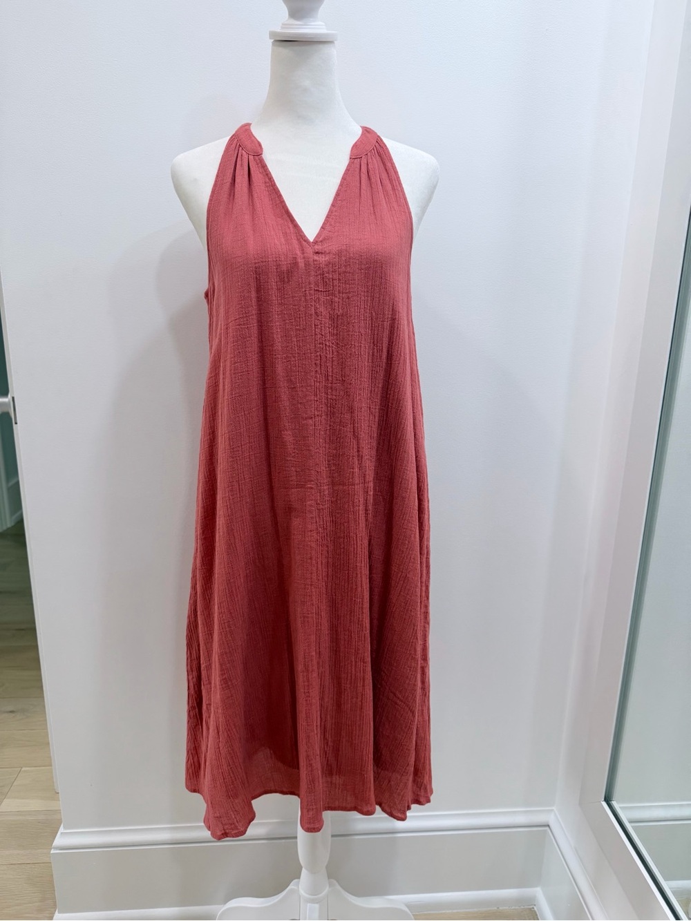 Garnet Hill Sleeveless Cotton Gauze Cover-up Midi Dress - Size XS -